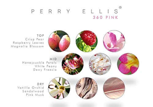 Спрей за жени 360 Pink Eau De Parfum от Perry Ellis, 3,4 грама