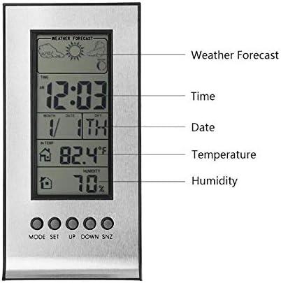 UXZDX CUJUX Многофункционален LCD Дигитален Термометър-Влагомер за Домашно Творчески Вътрешен Календар Термометър