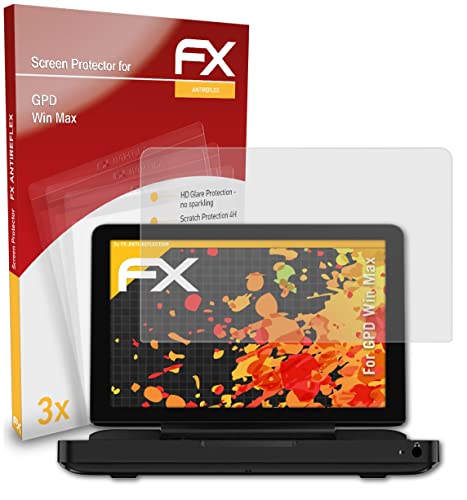 Защитно фолио atFoliX, съвместима със защитно фолио GPD Win Max за екрана, антибликовой и ударопоглъщащ защитно фолио FX