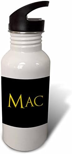 3дРоуз Мак - познато име за момче в САЩ. Жълто-черните очарователен подарък бутилка за вода (wb-364300-2)