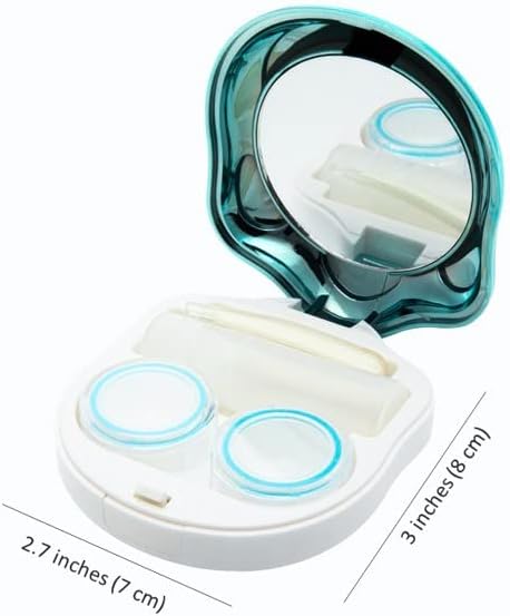 Калъф за контактни лещи Сладко Лапа с двойно огледало и пътен комплект; във Вътрешността на калъф: контейнер за