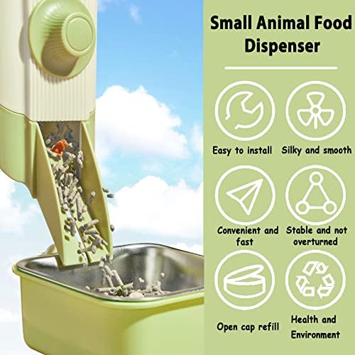 Подвесная Ясла за малки животни и Ясла Автоматично Опаковка храна за Зайци с Капак Автоматичен Фидер на домашни