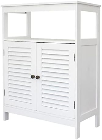 n/a 100 страници шкаф с две врати за баня, всекидневна, веранда, МДФ 60x30x80 см, бяла (Цвят: A, размер: както е показано)