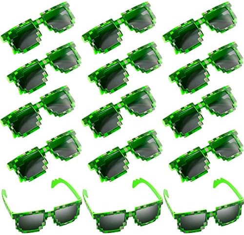 15 Чифта Слънчеви очила Pixel Retro Gamer Робот на Слънчеви очила Pixel Слънчеви очила с Пикселизацией за парти