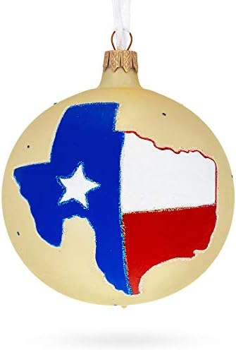 Тексас, САЩ Коледна Украса от Стъклена Топка 4 Инча