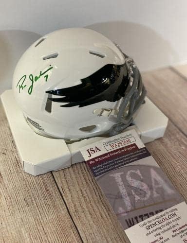 Philadelphia Eagles Рон Яворски Подписа Бял Мини-Каска Jsa Coa - Каски NFL с автограф