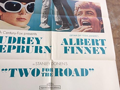 Двама в пътя, оригинален плакат на филма от 1967 г., Одри Хепбърн, Албърт Финни