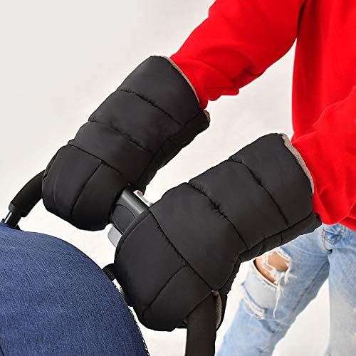 Плюшени ръкавици Callm - Топли ръкавици за детска количка, Ветроупорен, които предпазват от замръзване и студ, Коприна