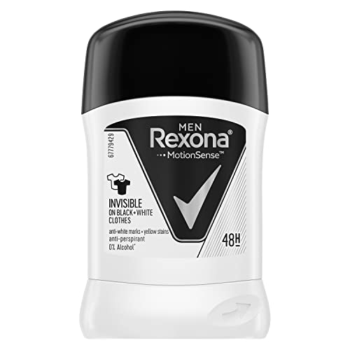 Rexona Мъжки Невидим Черен + Бял Устойчив против изпотяване Deo Stick 48h 50 мл