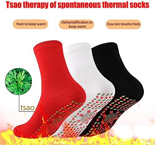 SOOTOP Топли Магнитни Чорапи С подгряване, Самонагревающиеся Турмалиновые Зимни Удобни Чорапи, Мъжки Чорапи, Без Гума