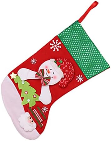 SEWACC 1 БР., Коледни Чорапи, Коледни Декор, Вязаный Украшение, Висулки За Чорапи под формата на Снежен човек, Окачен Чорапи