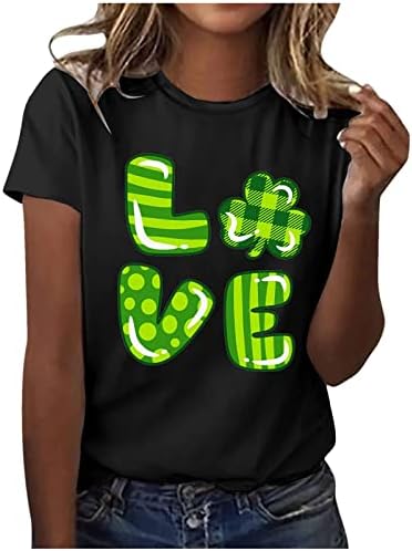 Ризи на Деня на Св. Патрик, Дамски Летни Блузи с Графичен Дизайн Елф С Къс Ръкав, Свободна Удобна Тениска за Ирландски Фестивал