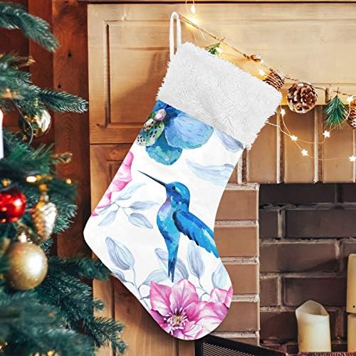 Коледни Чорапи Tarity, 1 опаковка, Големи Коледни Чорапи 18 инча с Цветове на Орхидея, Окачени Коледни Чорапи за