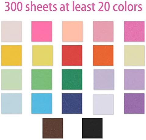 300 Листа от 20 Цвята Цветен А4 хартия За копиране, Хартия за Оригами за Diy, Бродирани, за Рязане на хартия (8,3 инча X