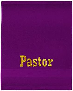 Кърпа за духовенството името Те. Е. в знак на Признателност Пасторам (Лилаво /gold)