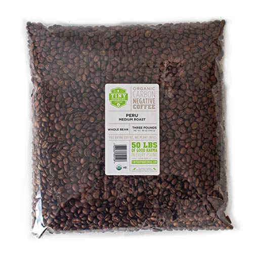 Кафе Малка следа - Pima, средно печене, на Органично кафе - Кафе пълнозърнести - Сертифицирана Fair Trade и не съдържа въглерод - пиете кафе, ние засаждаме дръвчета, 3 кг