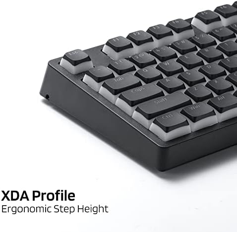 Набор от клавиатури кепета LTC LavaCaps PBT Double Shot със 117 бутони за пудинг, Полупрозрачни профил XDA за подредбата