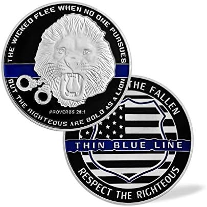 Полицай Предизвикателство за Правоприлагащите органи Монета Тънка Синя Линия на Живота Военни Възпоменателни Монети