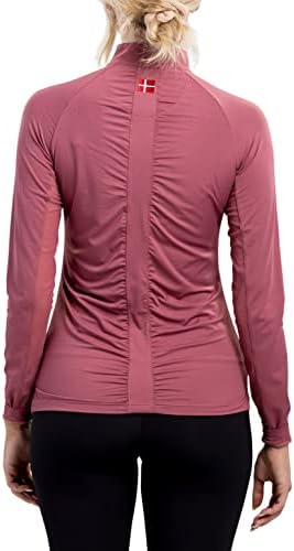 Лека солнцезащитная риза Кастел Denmark с дълъг ръкав | Спортни Блузи с цип до четвърти инча | Защита UPF 30+