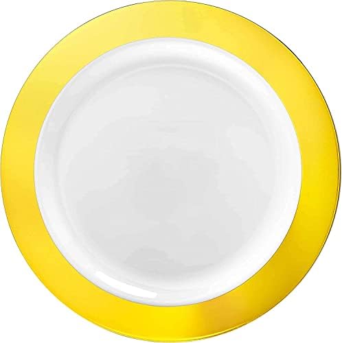 Пластмасови чинии - 7,5 | Златно Великолепие | Опаковки от 10