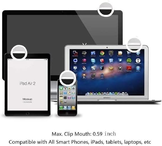 Достъпен и лесен за използване, лампа за селфи за iPhone и Android, Джобно Зажимное пръстен, Акумулаторна батерия led лампа