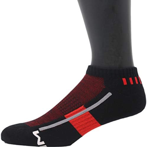 Чорапи МОКСИ, Черни с червени и сиви чорапи No-Show Performance