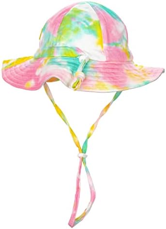 DASMINI/ Солнцезащитная Шапка за малки момичета С Хубави Цветя, Летни Улични Плажни Шапки с Широка периферия За деца (0-6 м)