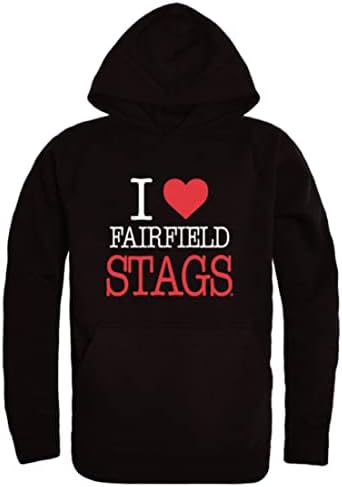 W Republic обичам Флисовые блузи с качулка Fairfield University Stags