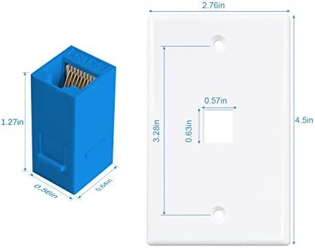 Стенни панела Iwillink (2 комплекта), Ethernet, Коаксиален електрически панел Ethernet (2 комплекта)