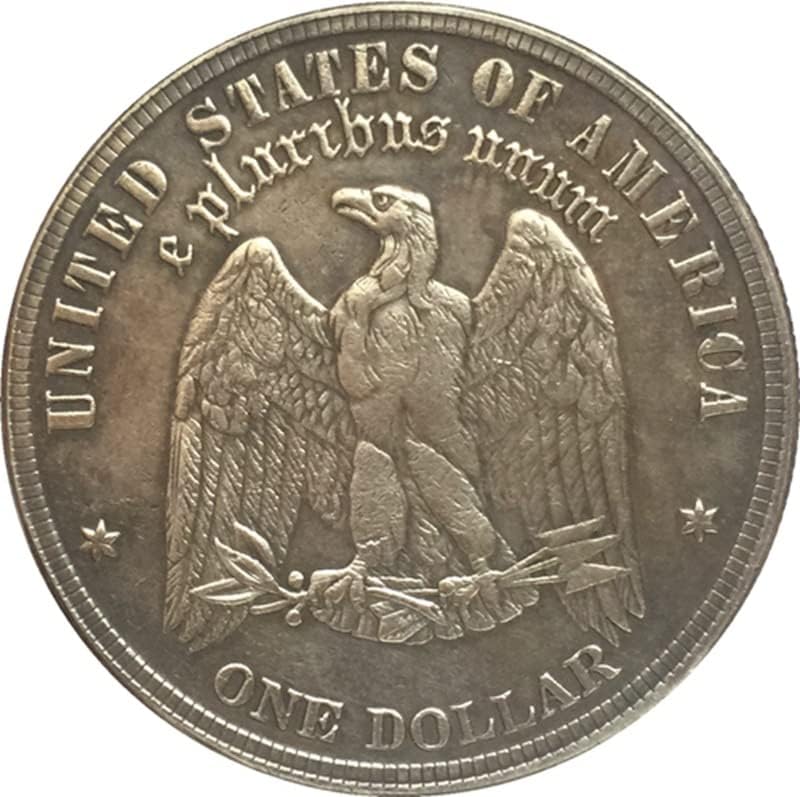 1878 Американски Възпоменателни монети Монета с Медна сребърно покритие Старинен Сребърен Долар Чуждестранни Възпоменателни монети, монети, Занаяти
