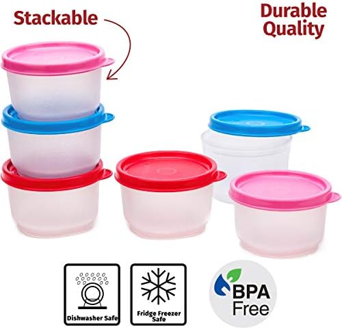 Многократна употреба Пластмасови контейнери за съхранение на храна SIGNORA ФАЯНС - 6 опаковки – 4 грама. Штабелируемые