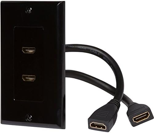 Стенни панела с HDMI за купувач [откриете в UL] (2 порта) Поставете 6-инчов вграден гъвкав високоскоростен HDMI кабел