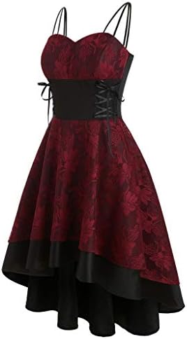 Женствена рокля без ръкави с костюм на средновековния Ренесанс, винтажное викторианска корсетное рокля, рокля с висока шнур,