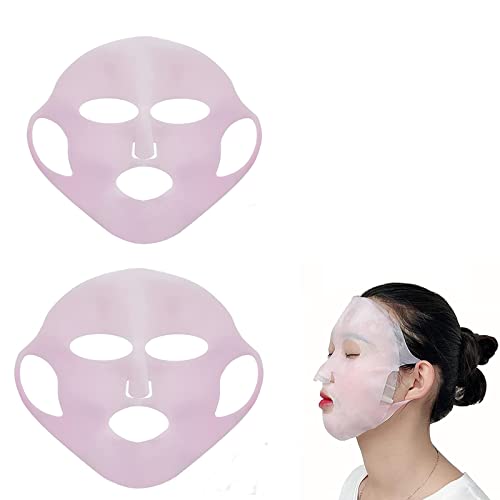 2 Опаковане на Силиконовата Увлажняющей маски за Забавяне на Изпарява Есенции маски, за многократна употреба Кука за Нарукавника Маски, Средство За Избелване на ли