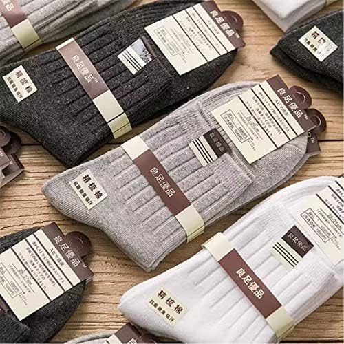 Мъжки класически спортни памучни чорапи Aoiuhgyt, туристически чорапи, за работни обувки екипажа (3-4 чифта)
