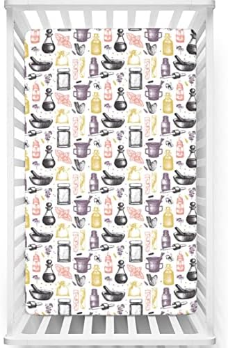 Кухненски Кърпи за яслите в пластична теми, Портативни мини-Чаршафи за легла от ултра Мек материал -Отлични