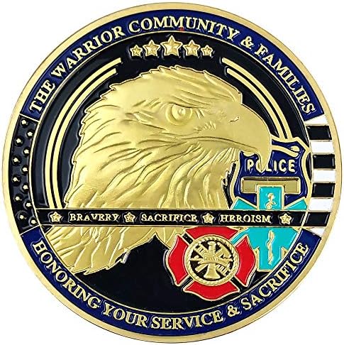 Монета на Повикване Герой Служба за бърза реакция AtSKnSK Монета американски полицай, Пожарникар EMS