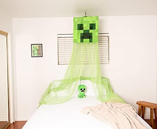 Престилка За Детски Легла Minecraft Green Пълзящо Растение, Подвесная Завеса-Окото