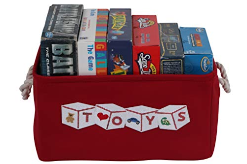 Кошница за съхранение на играчки Хамбар за организиране на детски играчки, деца, кучета, детски книги. Червен Органайзер