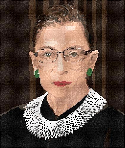 комплект за бродиране Пепита: съдия Рут Бадер Гинзберг, 10 x 12