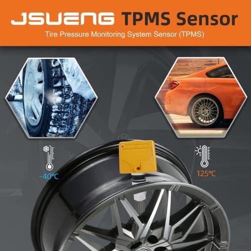 Сензор Jsueng ГУМИТЕ, Сензор, гуми 315 Mhz, Съвместим с Nissan 350z Altima Versa Infiniti, 4 бр. Сензори на Системата за следене на налягането в гумите OE # 40700-JA01B 407001AA0B 40700JA01C