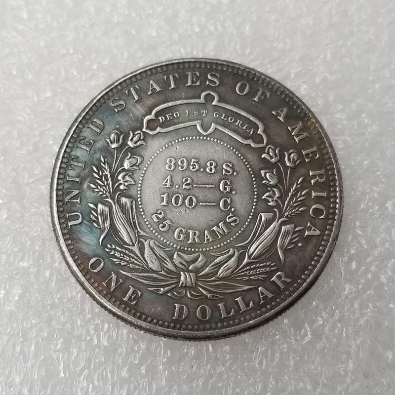 Старинни Занаяти 1879 Монета Морган Медни Сребърно Покритие Сребърен Долар Сребърен Кръг 213