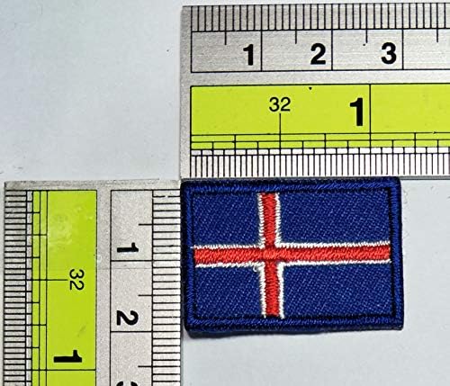 PARITA Mini 0,6X1,1 Знаме на Исландия Национален Желязната На Нашивках Знаме на Исландия Емблема на Страната Военна