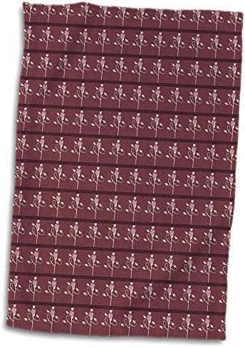 Кърпи 3dRose с Приятен розово-бял печат във формата на Сърце - Towels (twl-215512-3)