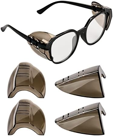 YunTuo 2/4 чифта очила със странични облицовки за очила по рецепта на лекар - Подходящ за точки за малкия и среден