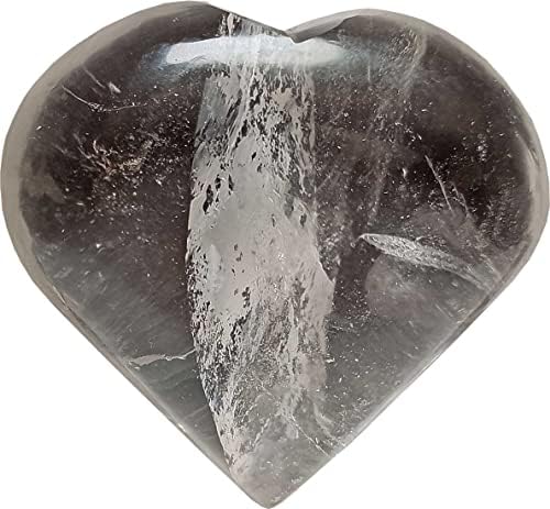 ALDOMIN® Прозрачен Кварц Закръглен Във Форма на Сърце 76 Грама Натурален Палмово Камък Crystal Рейки Исцеляющий Скъпоценен Камък Crystal Подарък за Унисекс