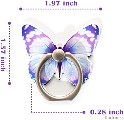 Набор на каботажните за мобилен телефон със сладка пеперуда от 4 теми, на Притежателя на пръстена за мобилен телефон с пеперуда,