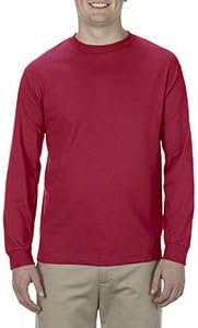Мъжки t-shirt Alstyle с дълъг ръкав от памук, с тегло 6,0 мл