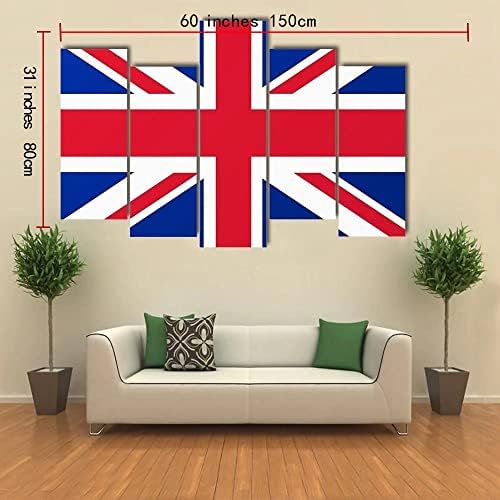 ERGO PLUS Стенно изкуство с Флага на Обединеното Кралство Страхотна Растянутая картина, Готова да бъде обесен за дома - Идеално за стените на галерията в Хола