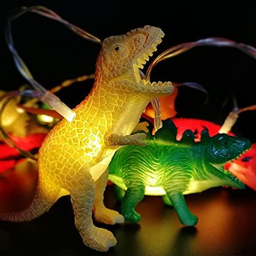 M. най-добрите Гирлянди с Динозаври, захранване от USB, 9,8 фута, 20 led играчка-Динозавър, Гирлянди с дистанционно
